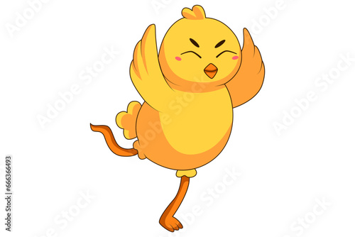 Cute Chick Character Design Illustration