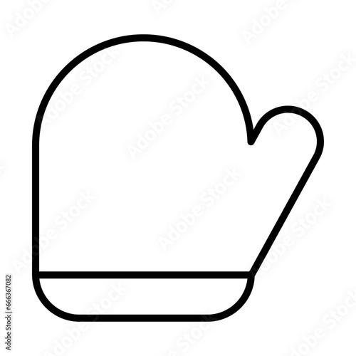 oven mitts icon in line style