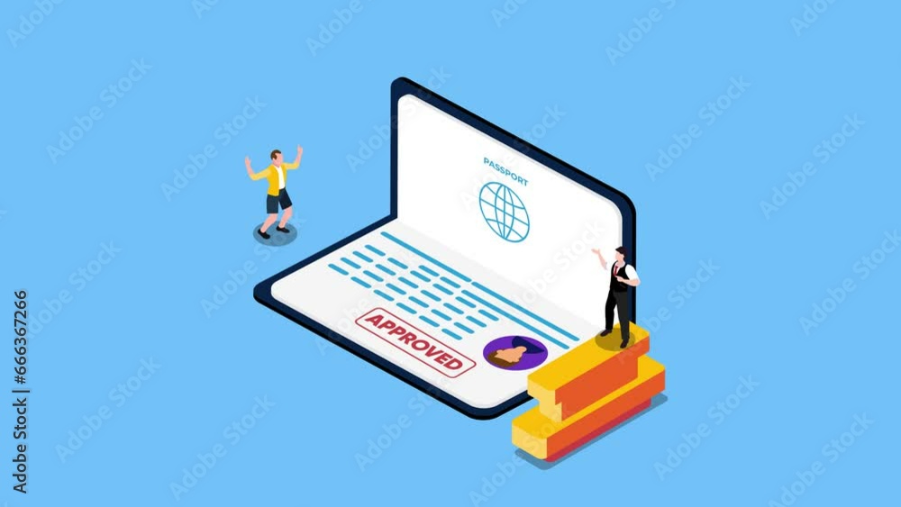 Travelers and Tourists Making Document for Leaving Country and Travel Abroad 3d isometric cartoon animation in 4K UHD 3840x2160 Travelers and Tourists Making Document for Leaving Country and Travel Abroad 3d isometric cartoon animation in 4K UHD 3840x2160