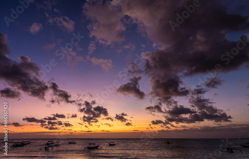 purple sunset at the beach