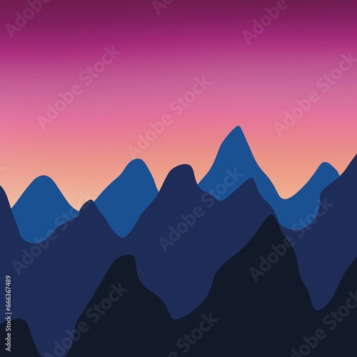 mountains in the morning