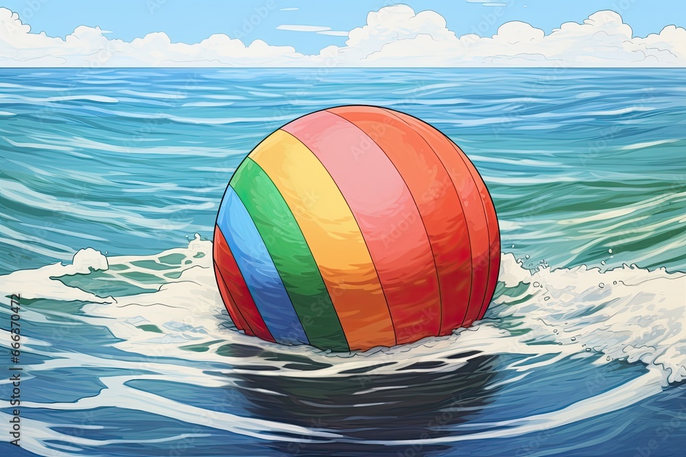 Aesthetic Beach Ball Drawing: Stunning Beach Pictures for a Vibrant Display