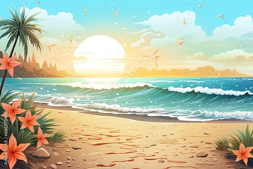 Beach Background Wallpaper: Stunning Ocean Scenery for Wallpaper Designs