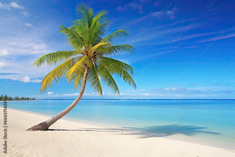 Beach Palm Tree: Vacation Travel Holiday Beach Banner Image for Stunning Getaways