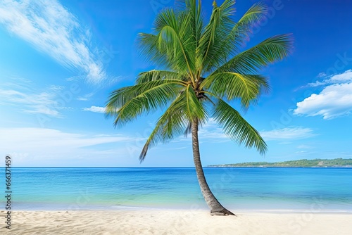 Beach Palm Tree: A Captivating Vacation Travel Holiday Beach Banner Image © Michael