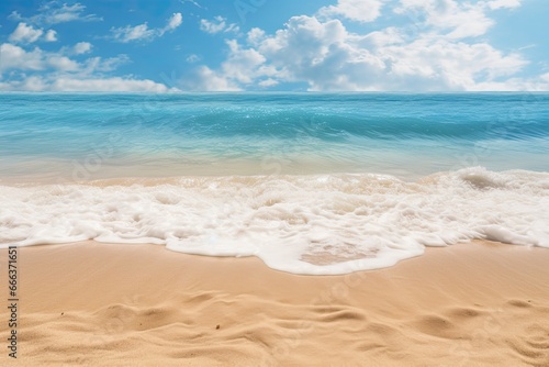 Beach Scene: Closeup of Sea Sand Beach, Breathtaking Coastal View