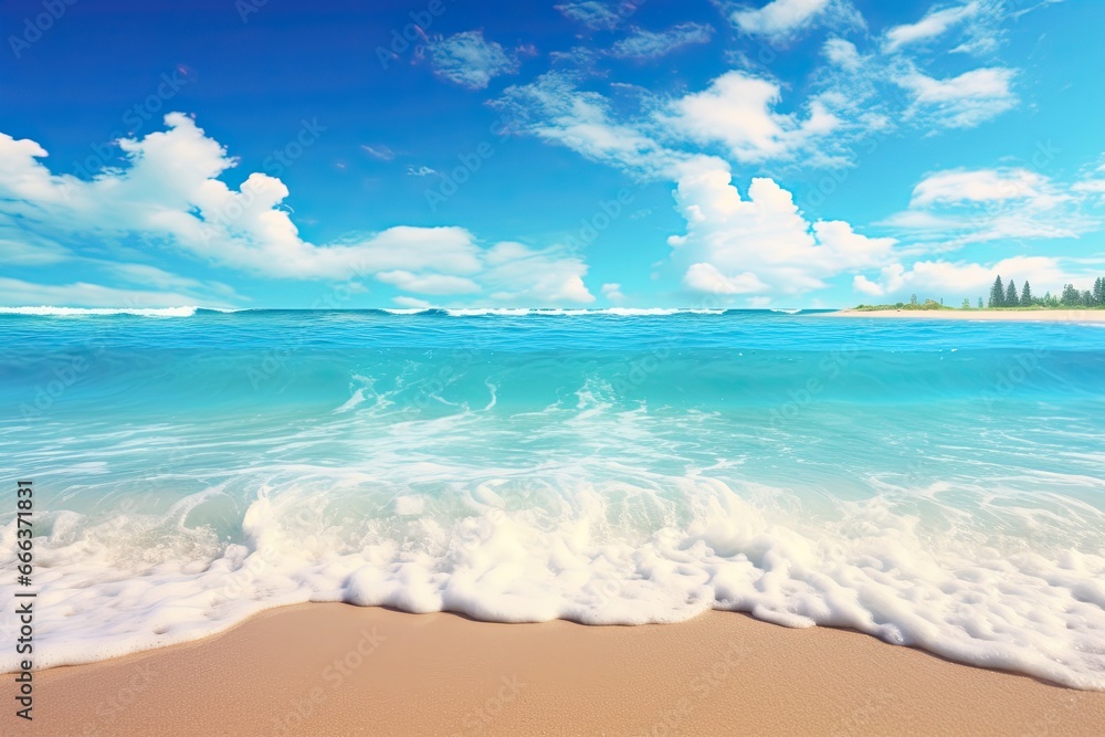 Beach Scenes: Wide Panorama Beach Background Concept - Stunning Ocean Views for a Relaxing Getaway