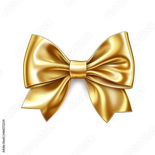 Trendy Holiday Bow Image Isolated on White Background