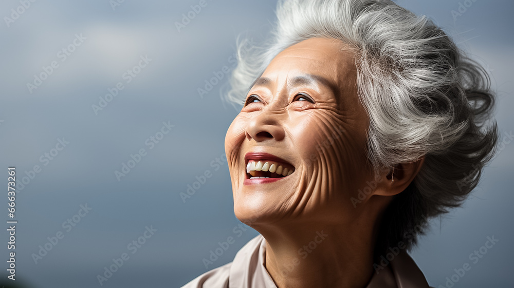 Happy african mature gray hair retired woman enjoying and looking out the window at home Happy african mature gray hair retired woman enjoying and looking out the window at home