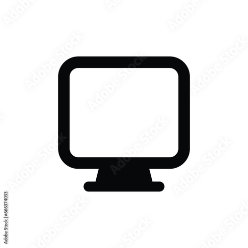 Computer monitor screen vector icon