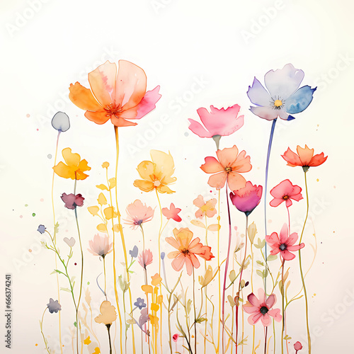 background with poppies