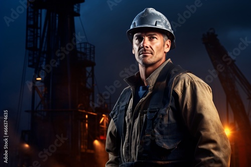 An oil and gas refinery worker