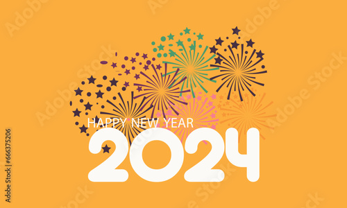 Wallpaper Mural New Year's Eve 2024 Countdown Celebration and Party Concept with Fireworks, Champagne, and Festive Fun. Holiday greeting card, background, banner, card, poster design. Torontodigital.ca