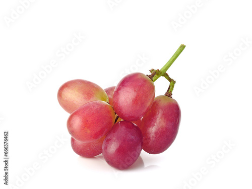 Red grape isolated on white background