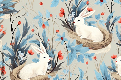 Easter Bunnies Wallpaper: Discover a Whimsical Seamless Pattern Perfect for Your Home