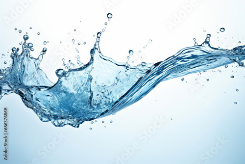 Water splash isolated on white background , for product design