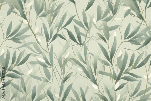 Eucalyptus Green Color: Refreshing Leaf Pattern in a Captivating Image