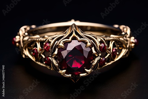 Garnet Red Color: Deep Jewel Design - Stunning Digital Image