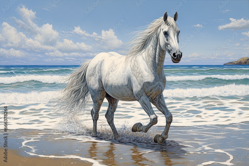 Horse on Beach: Captivating Beach Scenes and Scenic Beauty