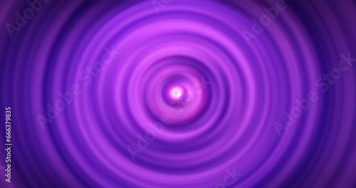 Abstract background of bright purple glowing energy magic radial circles of spiral tunnels made of lines