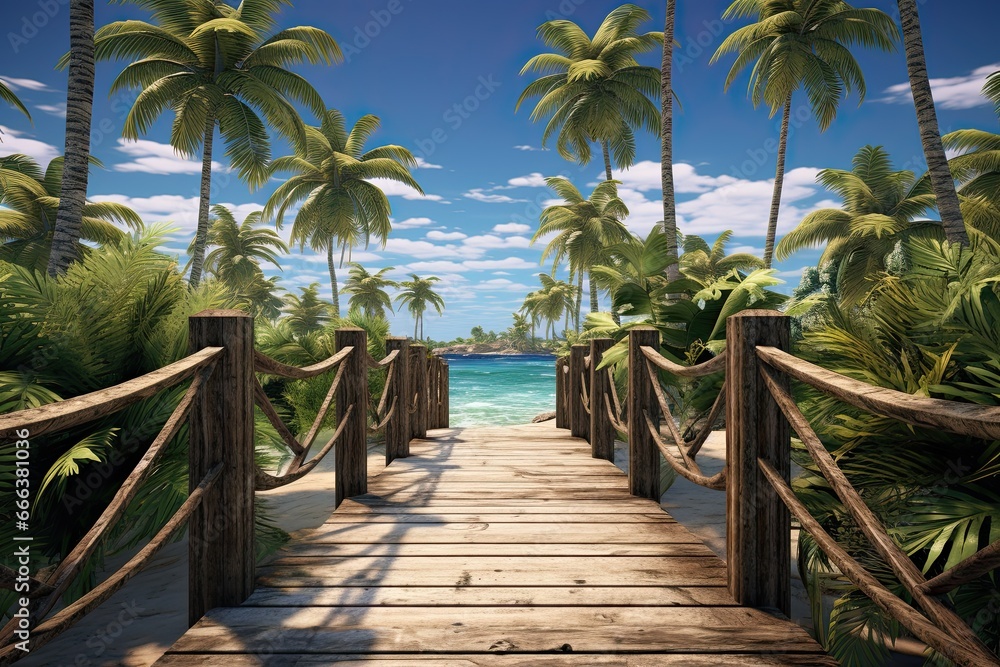 Palm Trees on Beach: Stunning Beach Bridges Enhance Tropical Vibes