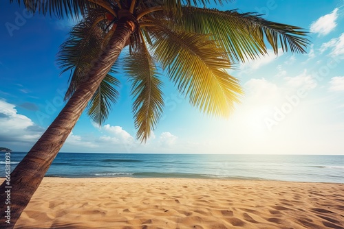 Palm Trees on Beach  Stunning Summer Holiday Background and Beachscape