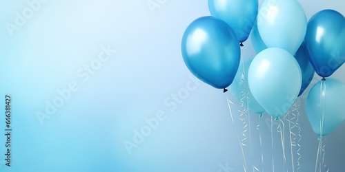 blue balloons on a white background