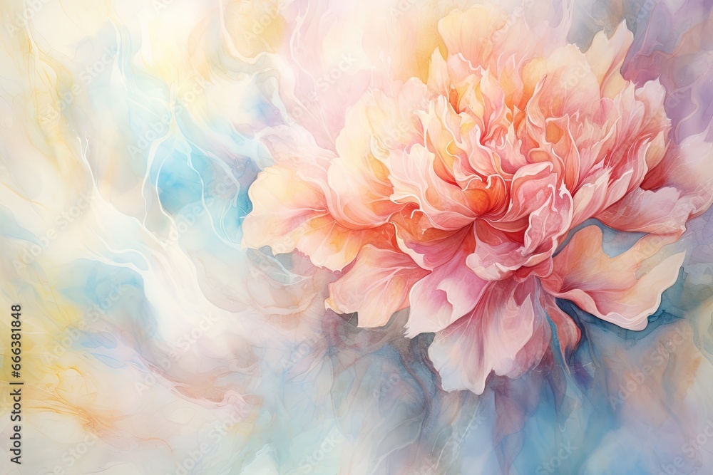 Pastel Color Wallpapers: Stunning Watercolor Paintings on Canvas for Soothing D�cor