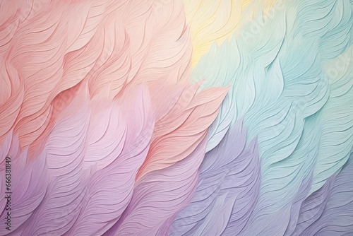 Pastel Color Wallpapers: Exquisite Wavy Pattern Fragment of Artwork on Paper