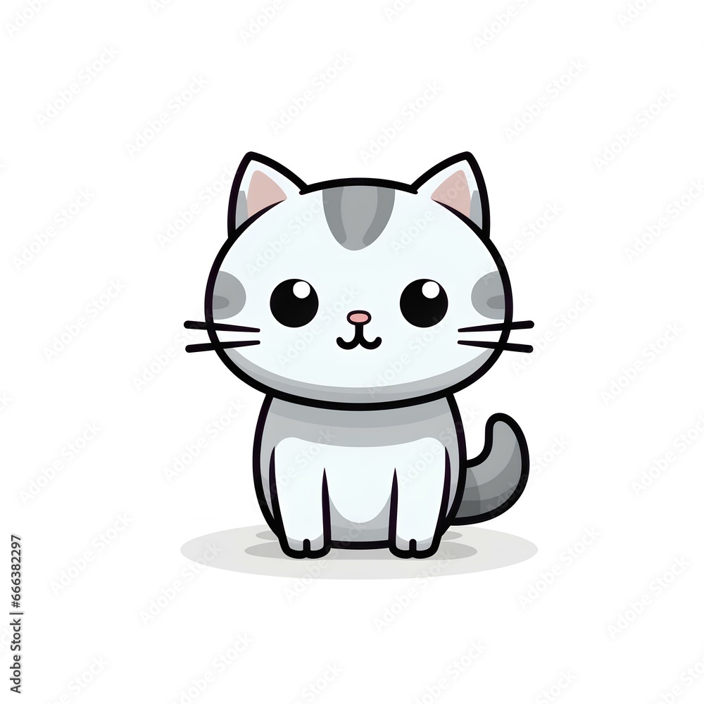 cute cat design on white background cute cat design on white background