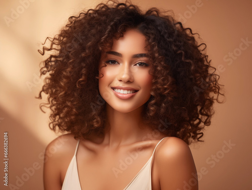 Photo of beauty female with curly hairs © Kalim