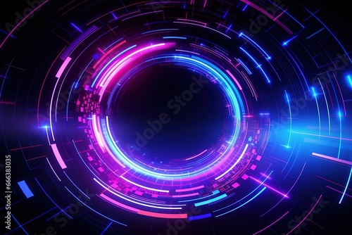 abstract futuristic background with pink blue glowing neon moving high speed wave lines and bokeh lights. Data transfer concept Fantastic wallpaper