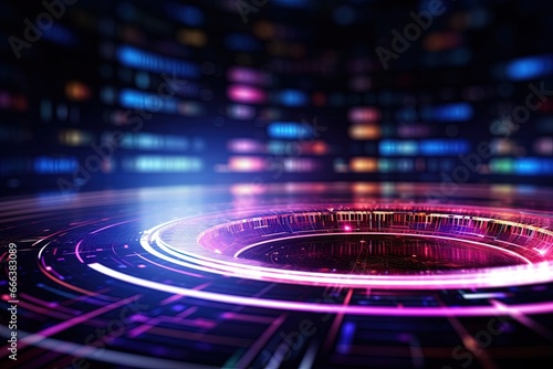 abstract futuristic background with pink blue glowing neon moving high speed wave lines and bokeh lights. Data transfer concept Fantastic wallpaper