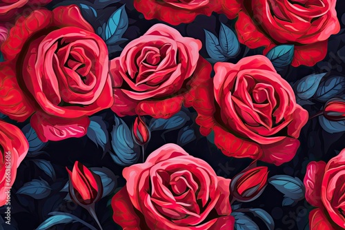 Red Rose Wallpaper  Vibrant Abstract Art Background Colors for a Stunning Display