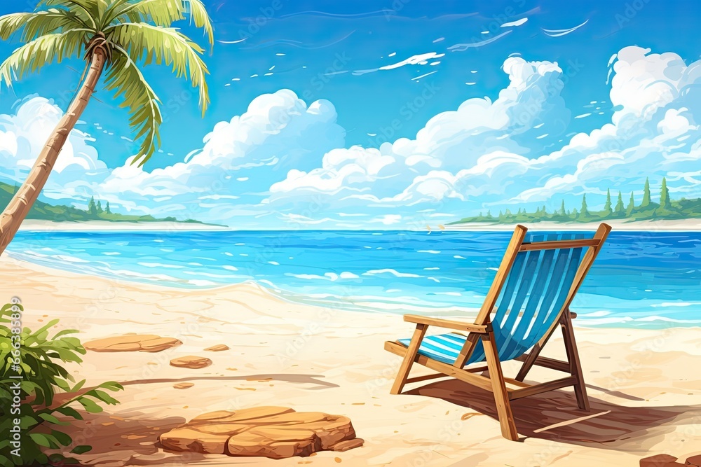 Sunny Day Beach Banner Image: Ultimate Vacation Travel Holiday with a Stunning Beach