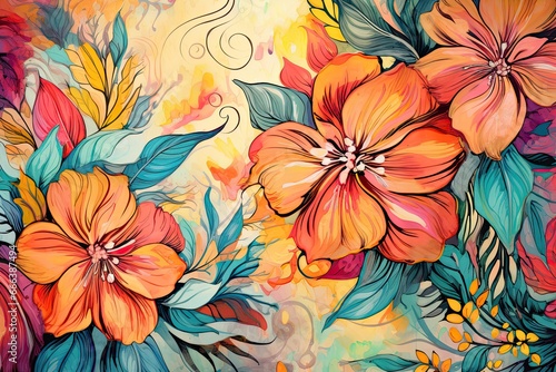 Colorful Boho Aesthetic Wallpaper: Vibrant Artistic Background for a Tasteful D�cor