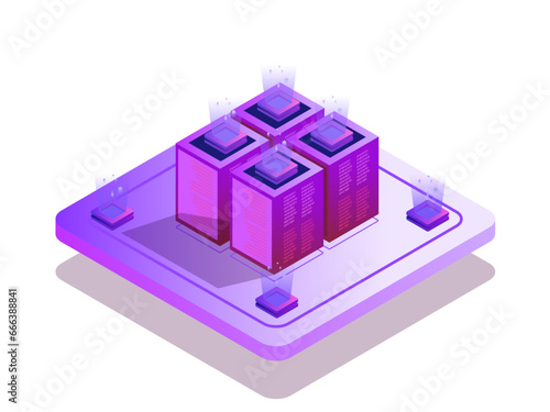 Server vector illustraiton