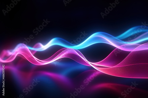 abstract futuristic background with pink blue glowing neon moving high speed wave lines and bokeh lights. Data transfer concept Fantastic wallpaper