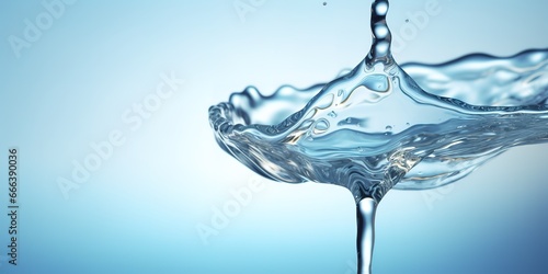 water splash on blue background