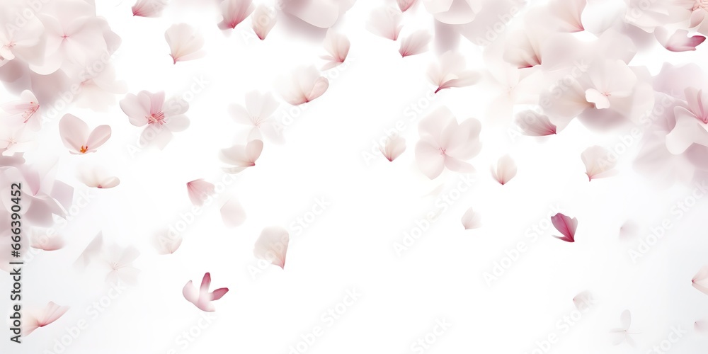 Seamless cherry blossom petals. Falling petals