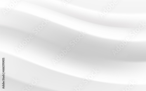 White cloth background luxurious abstract texture Sparkling with soft, beautiful waves.