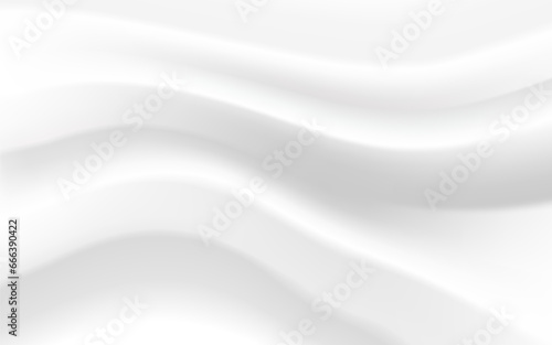 White cloth background luxurious abstract texture Sparkling with soft, beautiful waves.