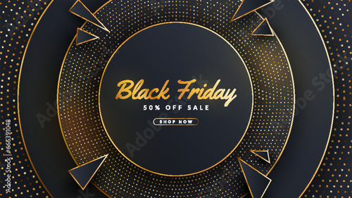 Limited Elegant, Sale Banner for Black Friday. Vector Banner for Shop, Web.