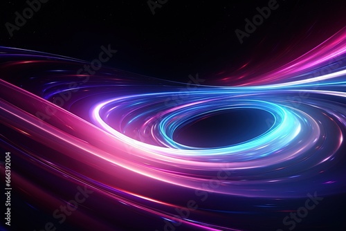 abstract futuristic background with pink blue glowing neon moving high speed wave lines and bokeh lights. Data transfer concept Fantastic wallpaper