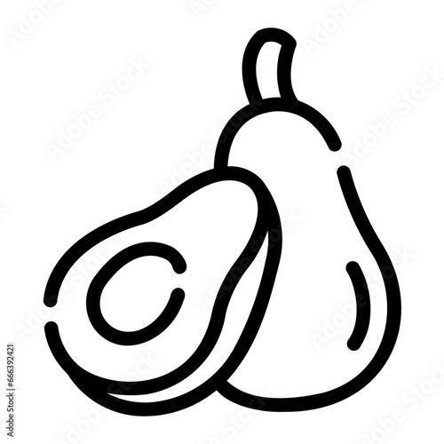 avocado Line Icon