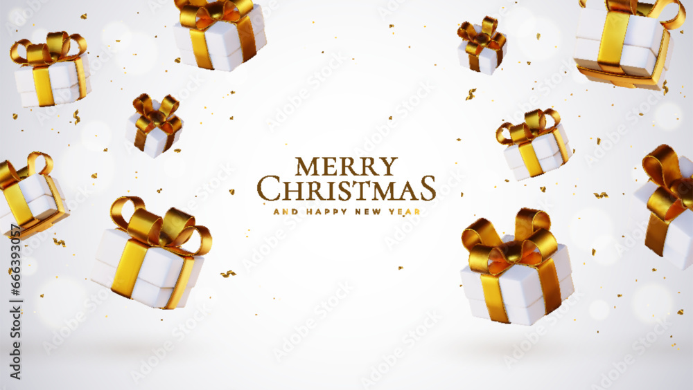 Happy New Year And Merry Christmas 2024 White Gift Box With Gold   1000 F 666393057 9ATJIwvqgU0CtExZ3yVobkNLthEr0ULO 