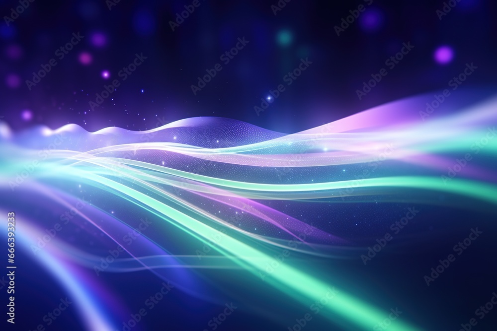 abstract futuristic background with pink blue glowing neon moving high speed wave lines and bokeh lights. Data transfer concept Fantastic wallpaper