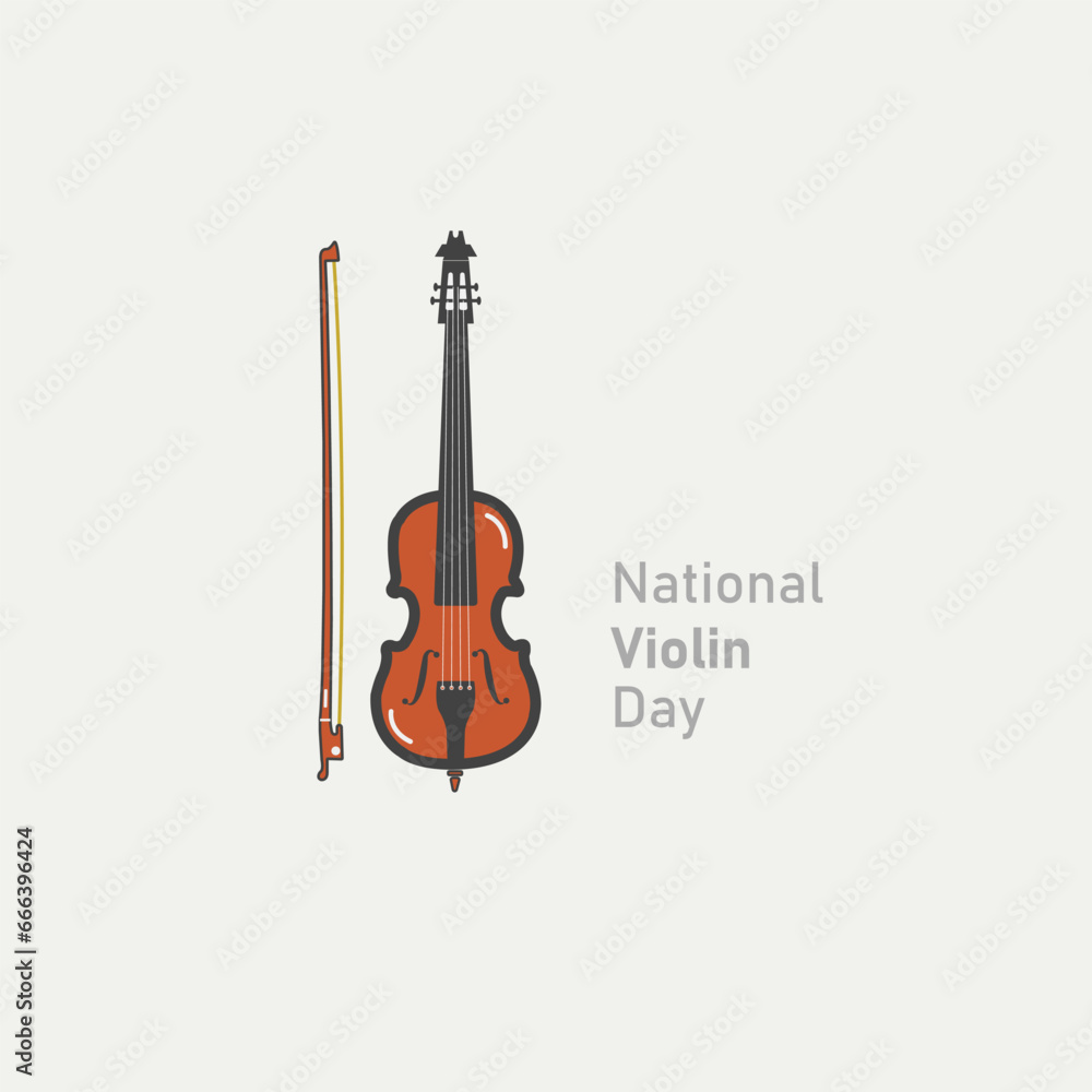 vector graphic of National Violin Day good for national National Violin Day celebration. flat design. flyer design.flat illustration.
