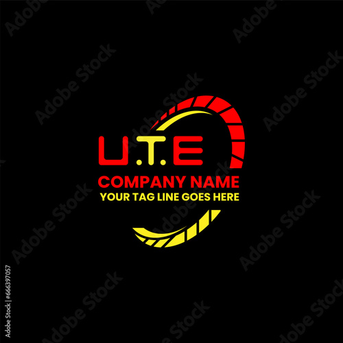 UTE letter logo vector design, UTE simple and modern logo. UTE luxurious alphabet design  