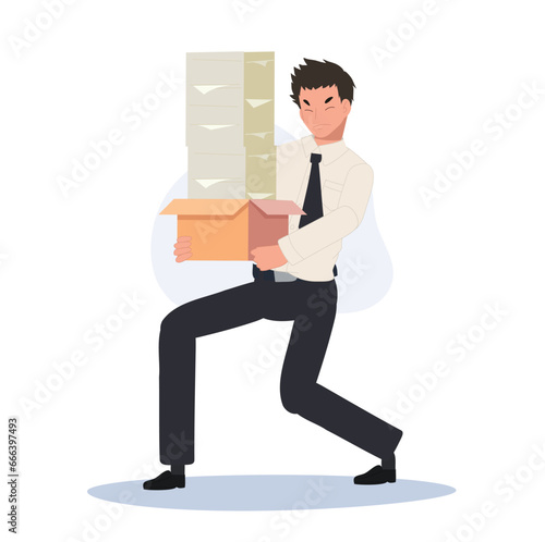 Stressed Thai University Student in Uniform Tackling a Heavy Workload